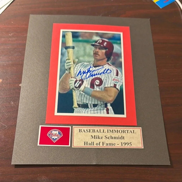 Baseball Immortal Mike Schmidt Hall of Fame 1995 Plaque - Brown and Red - Picture 1 of 1